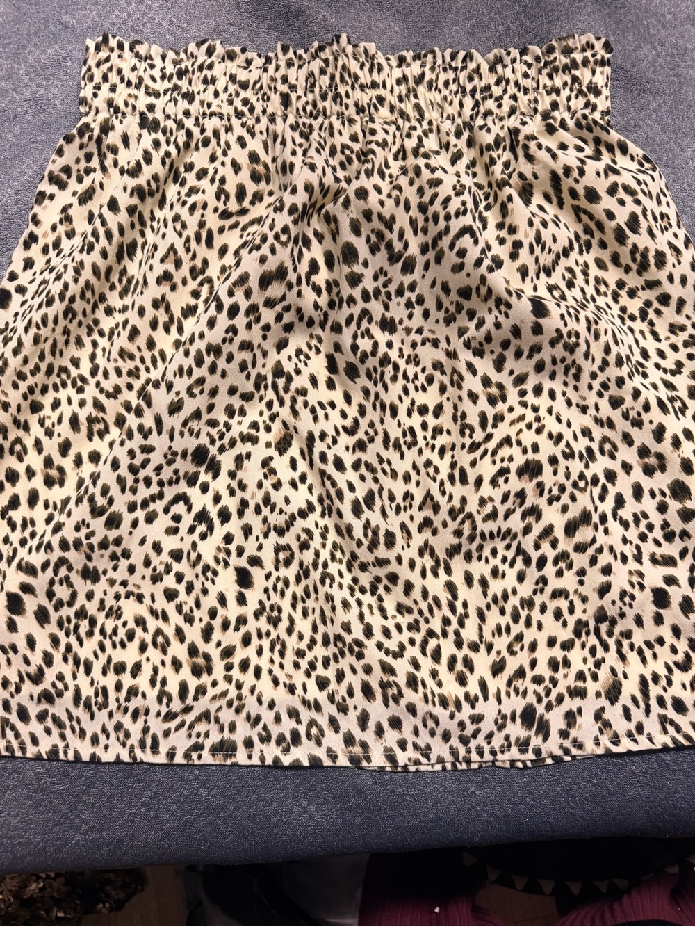 Harper Leopard Print Elastic-Waist Mini Skirt - Beige & Black